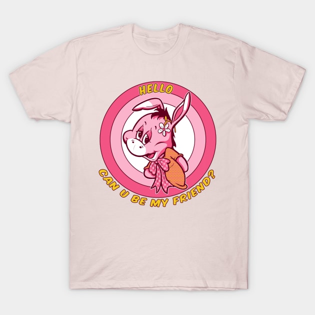 cute donkey friend character design T-Shirt by hayr pictures